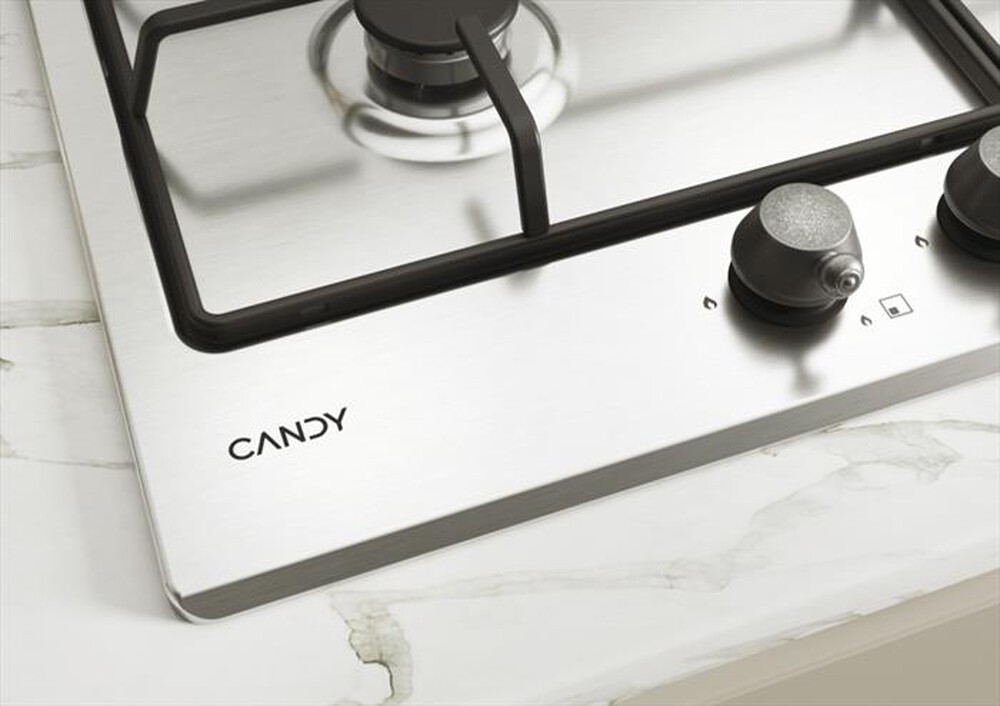 "CANDY - Piano cottura a gas CHW6BR4WTX 59,5 cm-Acciaio inox"