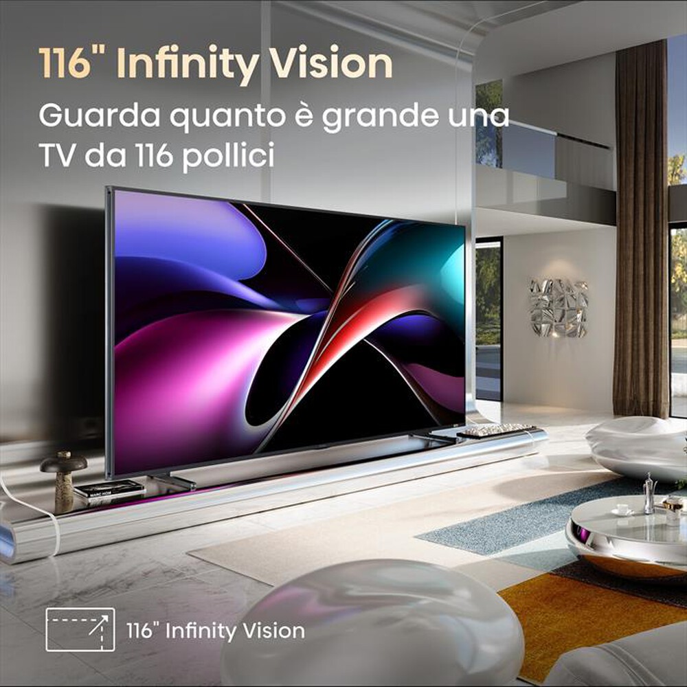 Immagine del prodotto HISENSE - Smart TV Mini LED RGB  4K 116" 116UXQ-Metallo