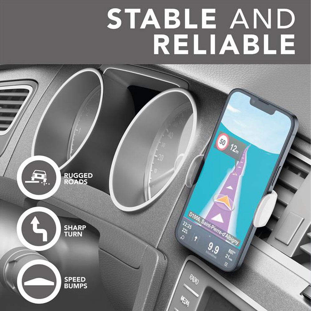 Immagine del prodotto CELLULARLINE - HANDYSMARTW Supporto auto Universale-Bianco