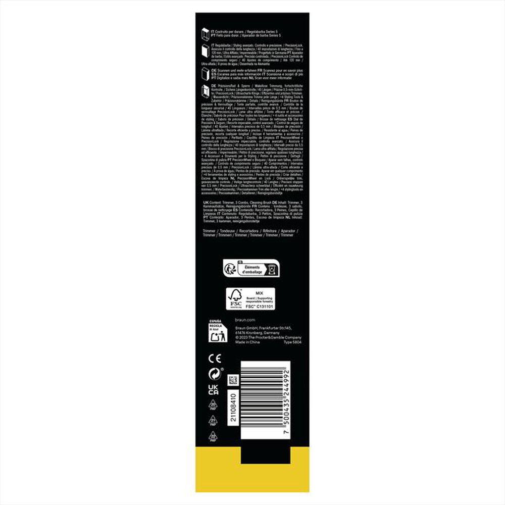"BRAUN - Regolabarba BT 5520-NERO"