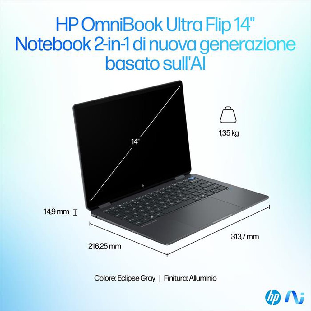 "HP - Laptop OMNIBOOK ULTRA FLIP 14-FH0014NL-Atmospheric Blue"