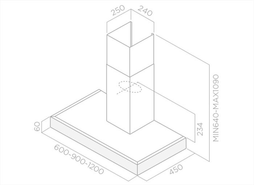 Immagine del prodotto ELICA - Cappa a parete SPOT PLUS IX/A/90-Acciaio Inox