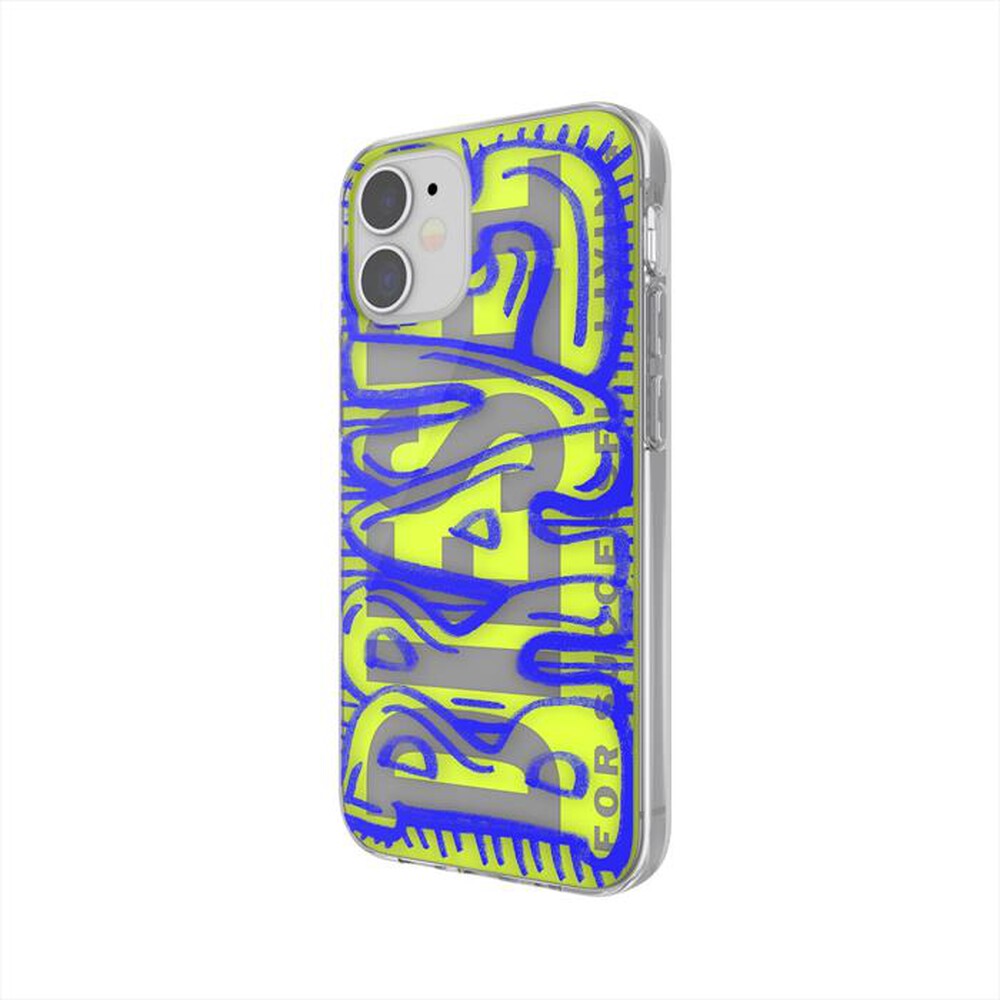 "DIESEL - 42564 DIESEL COVER IPHONE 12/ 12 PRO-Blu/Giallo"