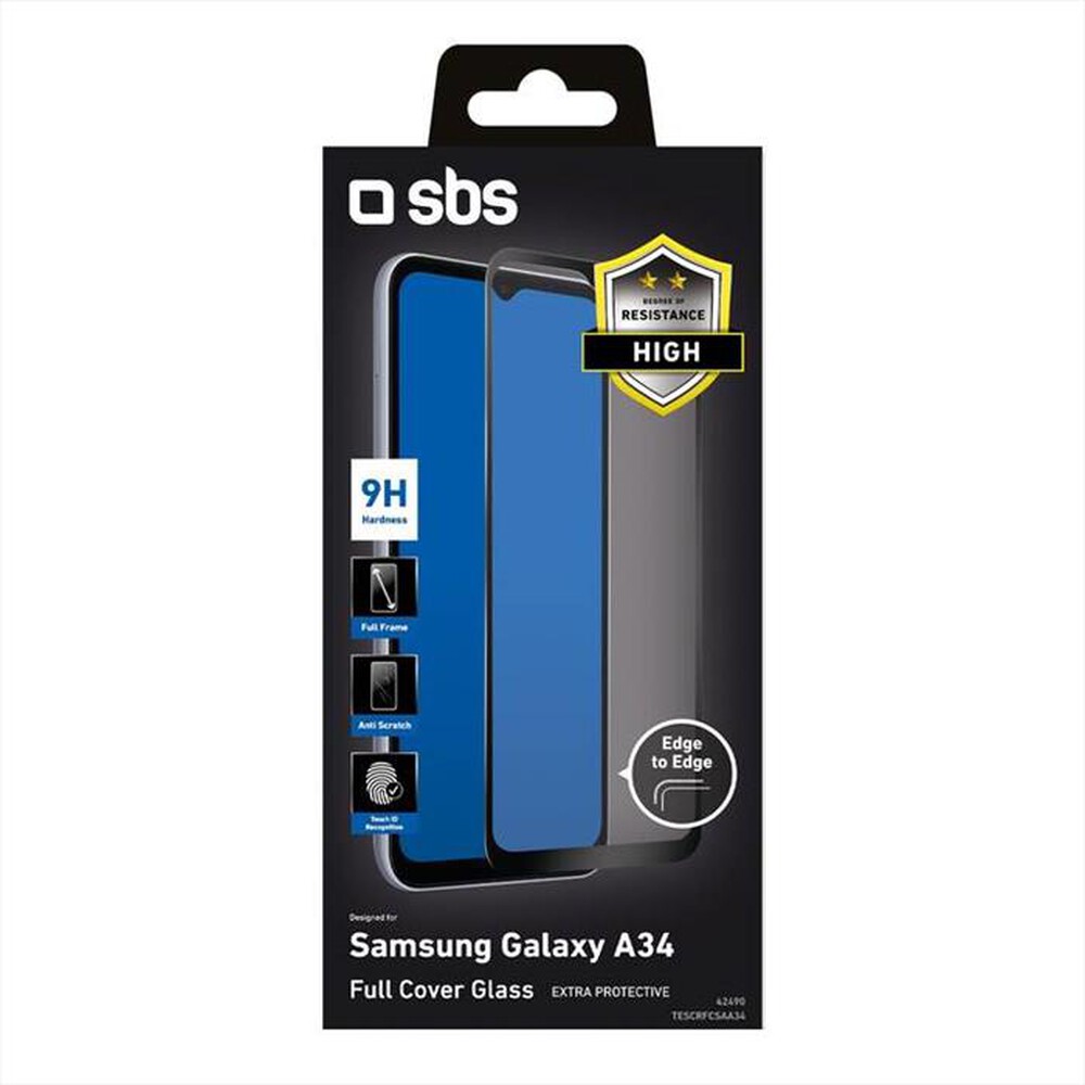 "SBS - Screen protector TESCRFCSAA34 per Samsung A34-Nero"