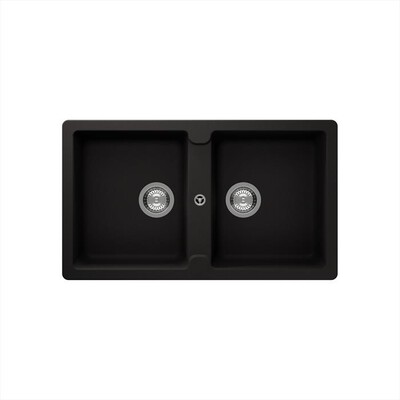 GLEM GAS - Lavello 2 vasche GLU862BK-Nero Opaco