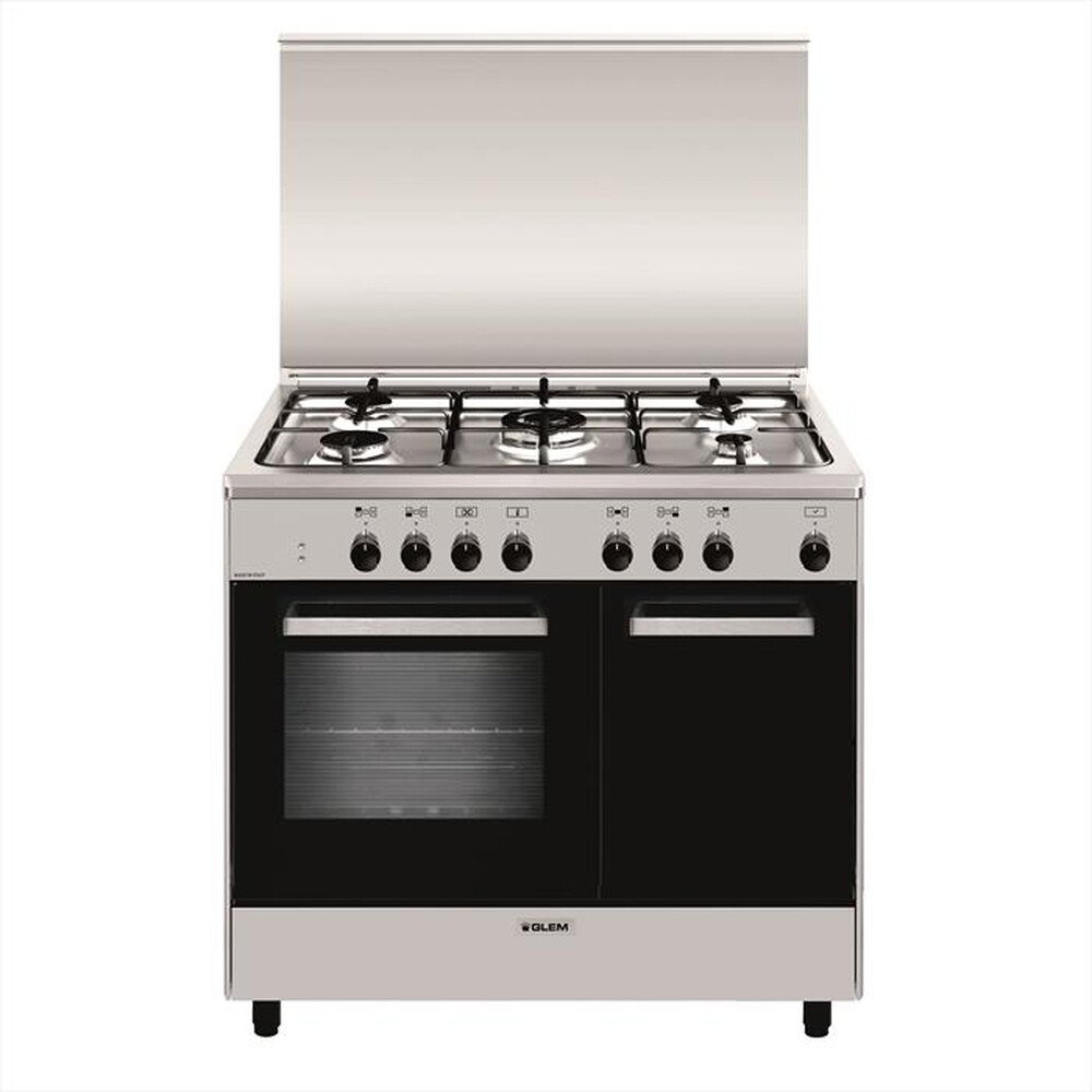 "GLEM GAS - Cucina a gas AR965MI6 Classe A-INOX"