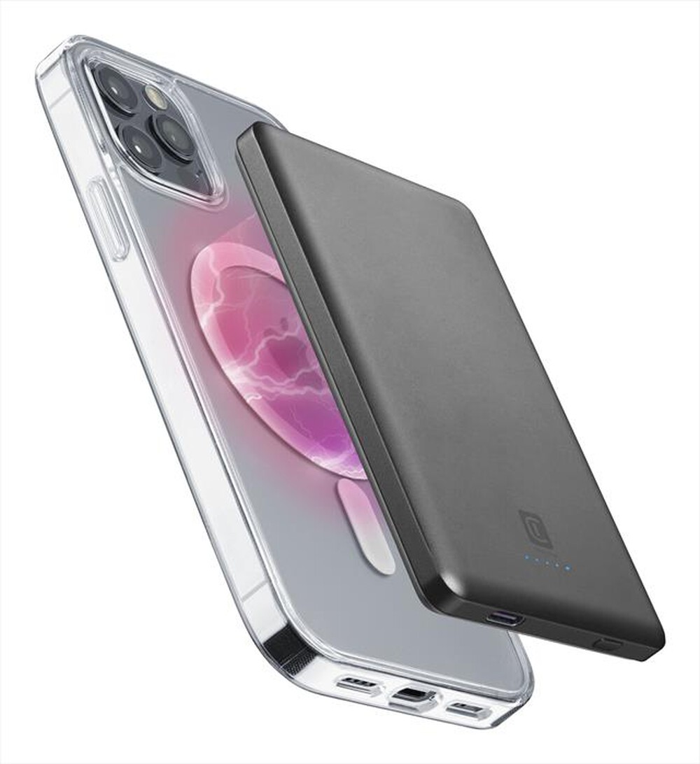 "CELLULARLINE - Power bank PBMAGSLIM5000WIRD-Grigio"