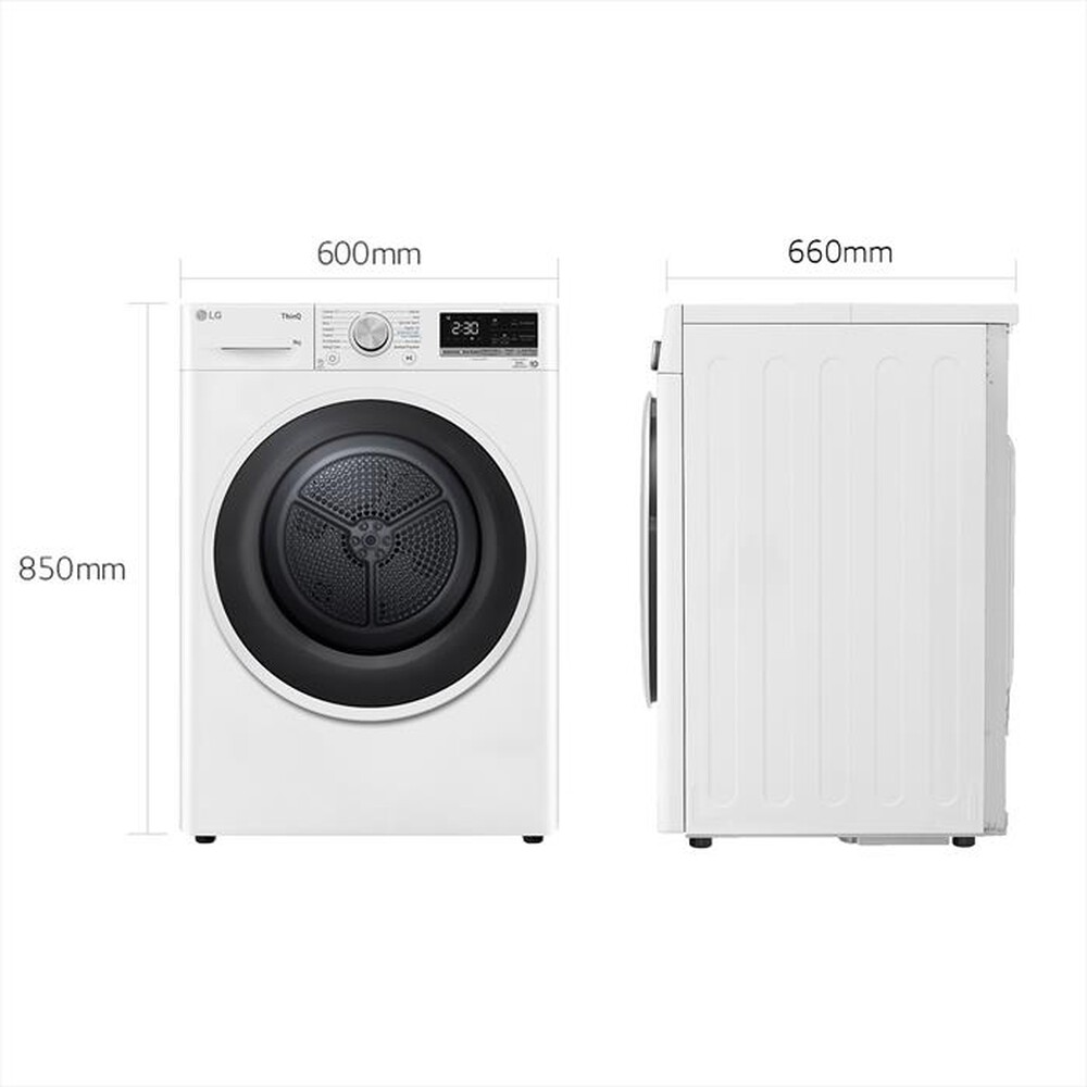 Immagine del prodotto LG - Asciugatrice RH90V5AV6N 9 Kg-Bianco