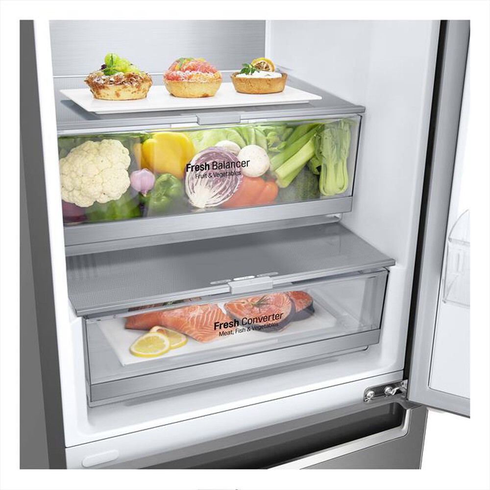 "LG - Frigorifero combinato GBB72SAVCN1 Classe C 384 lt-Saffiano"