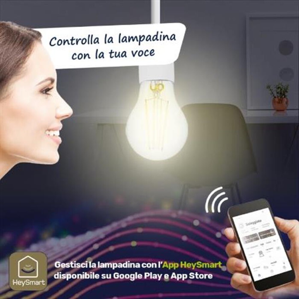 Immagine del prodotto ONLIGHT - HEYBULB - KIT 2 LAMPADINE SMART WI-FI LED FILAMENT-Trasparenti