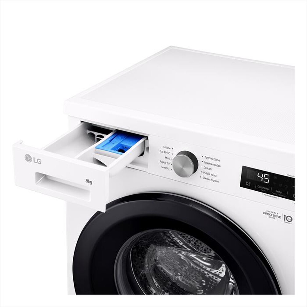 "LG - Lavatrice AI DD F4NX1008NWK SERIE X1 8kg Classe A-Essence White"