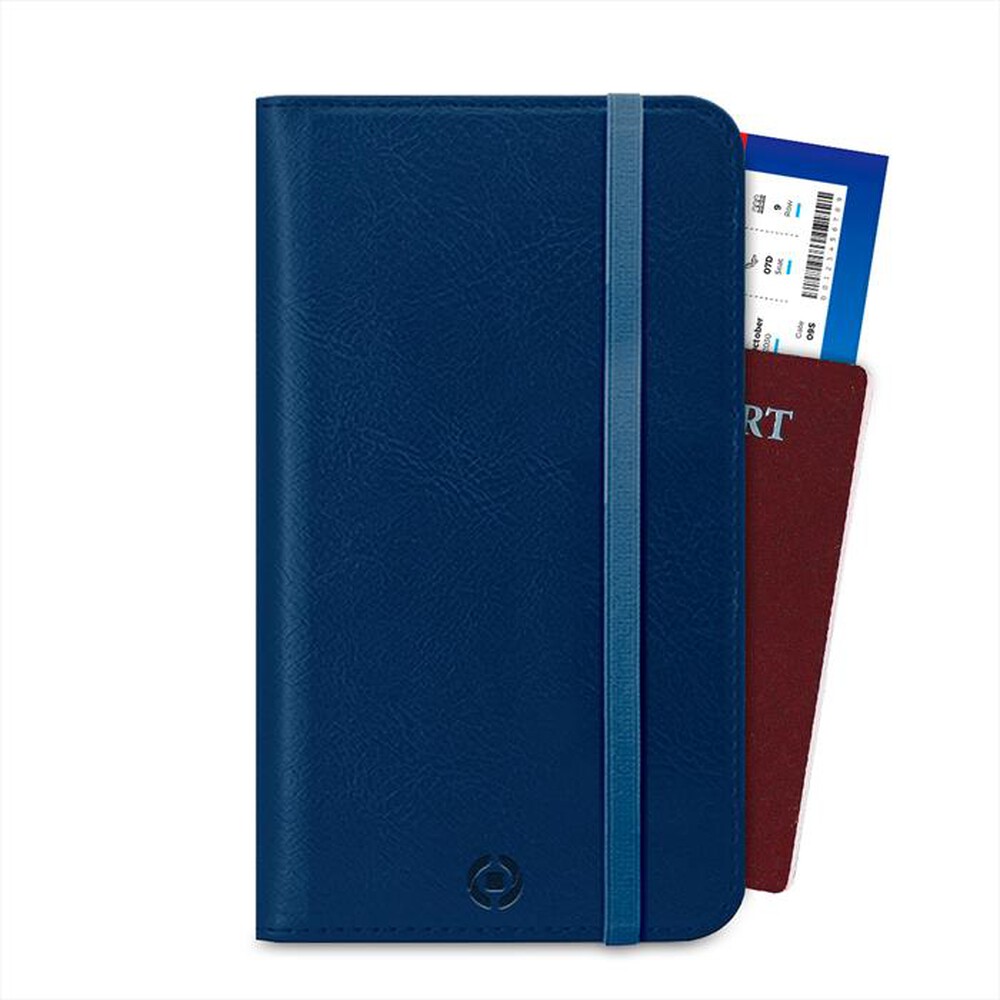 "CELLY - PASSPORTDBL - PORTADOCUMENTI MAGNETICO DUOMO-BLU/SIMILPELLE"
