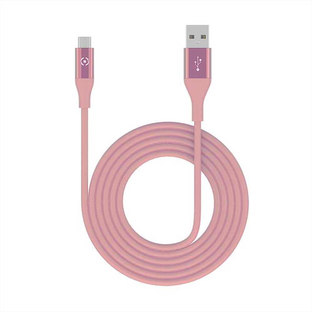 "CELLY - USBMICROCOLORPK CAVO USB MICRO-Rosa/Silicone"