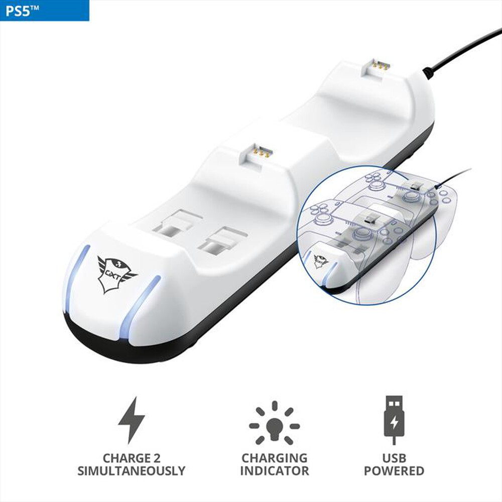 "TRUST - GXT251 DUO CHARGE DOCK PS5 - White"