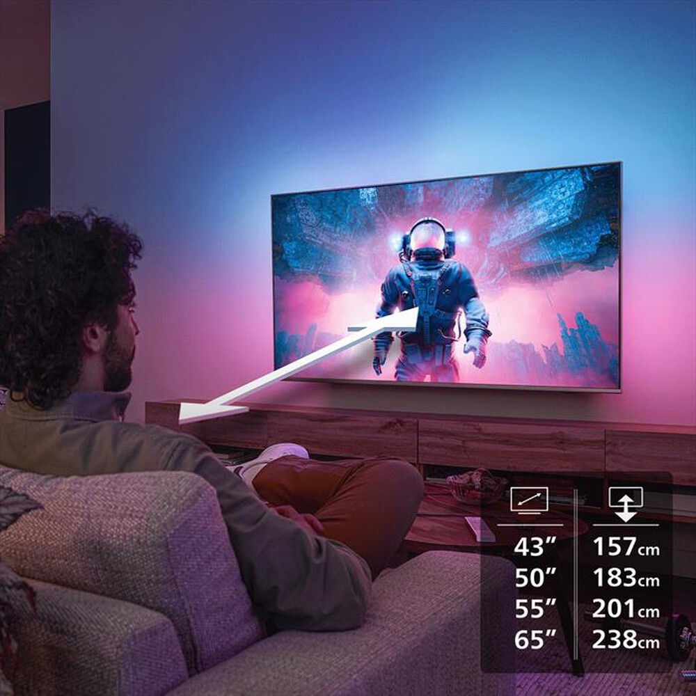 Immagine del prodotto PHILIPS - Smart TV Ambilight QLED 4K 55" 55PQS8501/12-Black