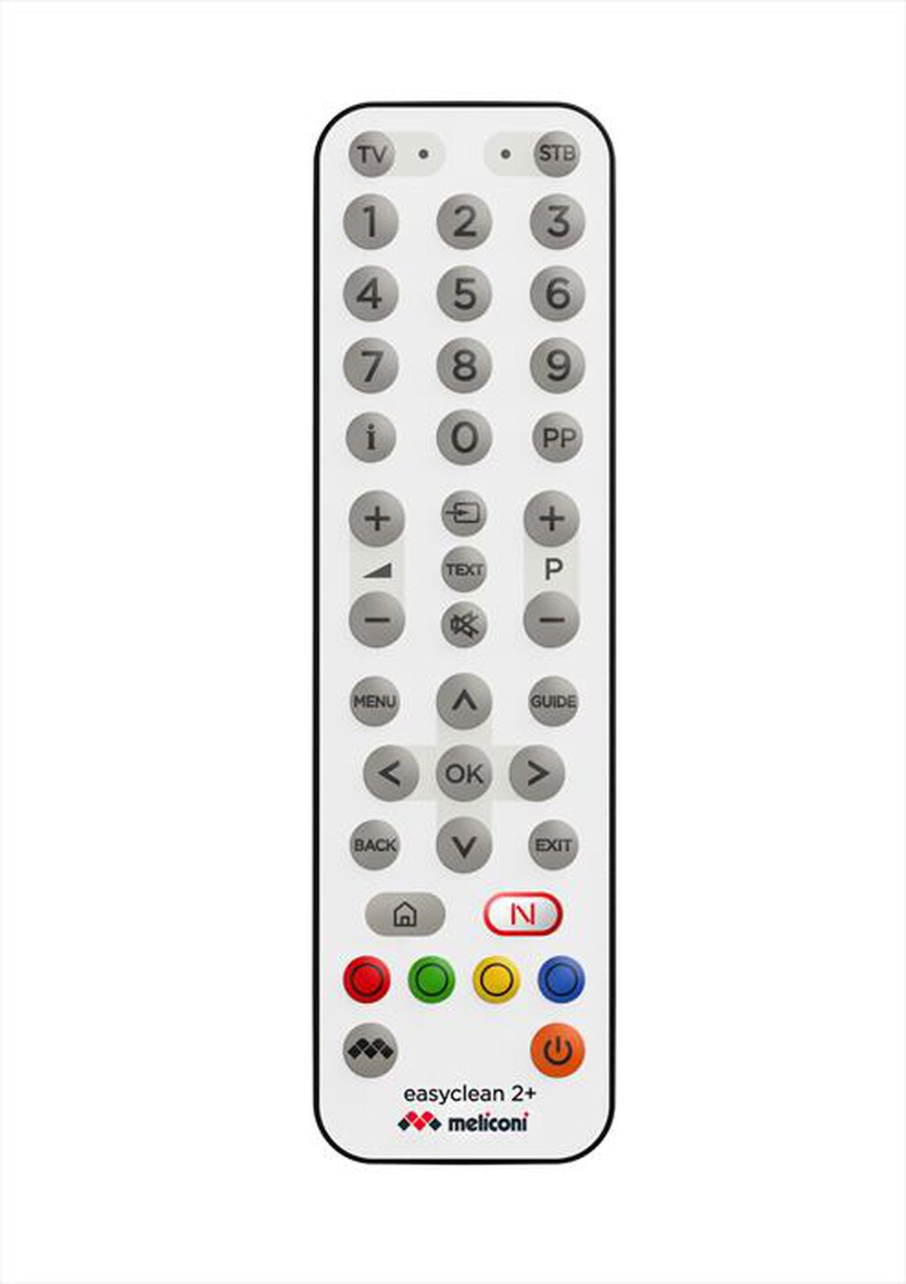 "MELICONI - Telecomando universale EASYCLEAN 2+-Tastiera a membrana bianca, fo"