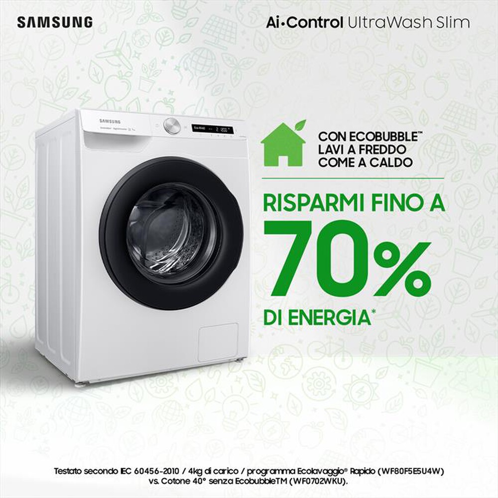 "SAMSUNG - Lavatrice WW70AG6S28AWS3 7Kg Classe D-bianco"