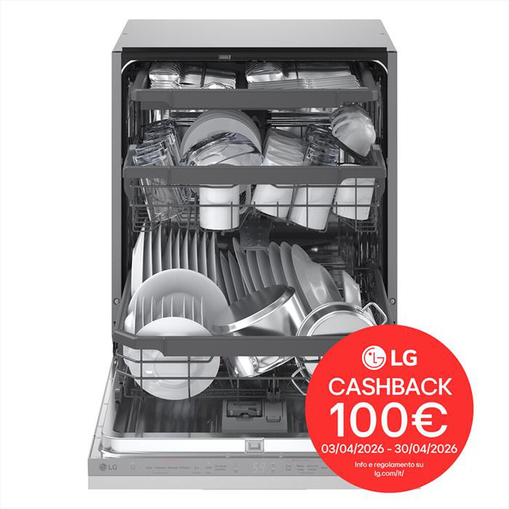 Immagine del prodotto LG - Lavastoviglie QUADWASH DB375TXS Classe A 14 copert-Noble Steel