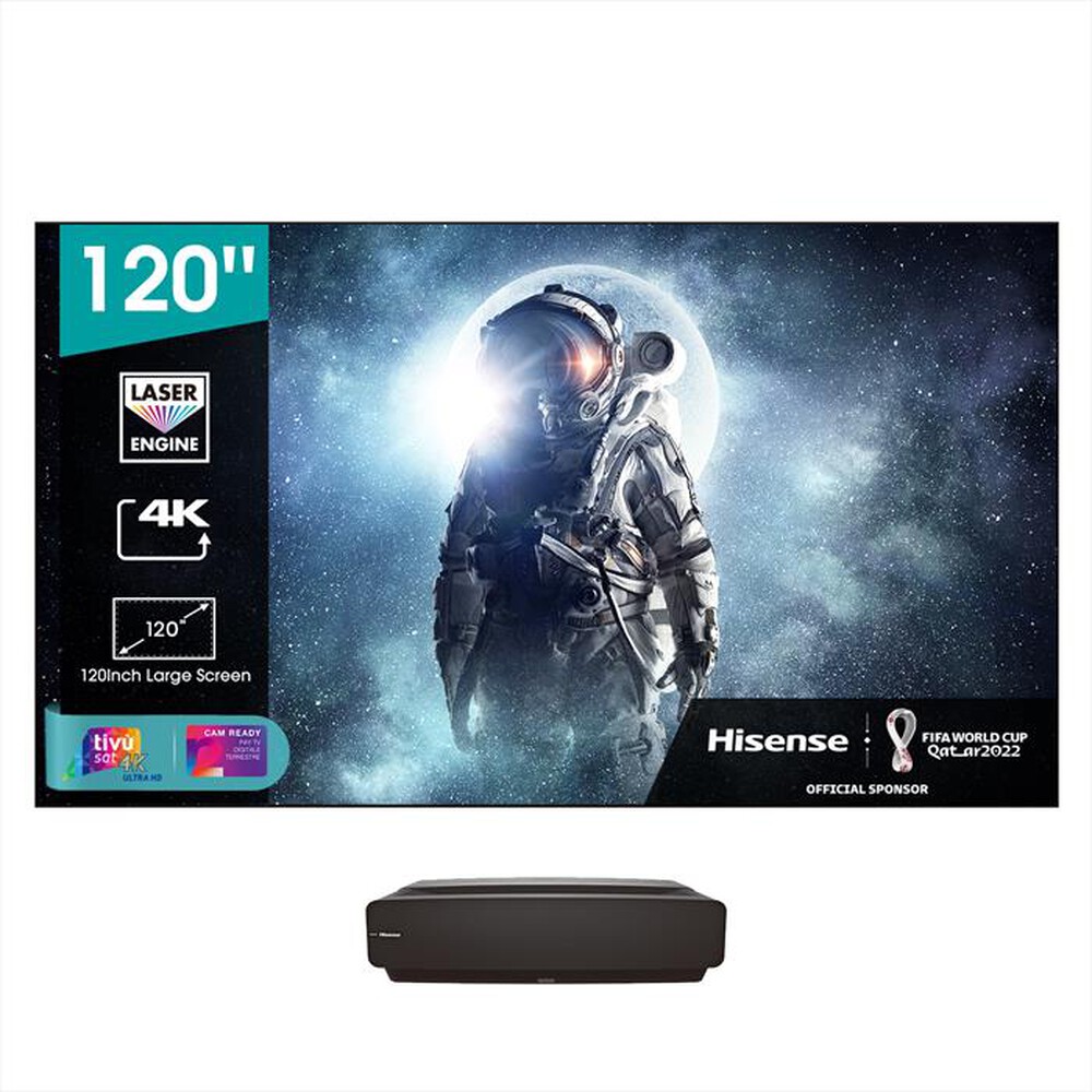 "HISENSE - Laser Tv Smart Tv 120\" 120L5F-A12 Pannello soft-Black / Grey"