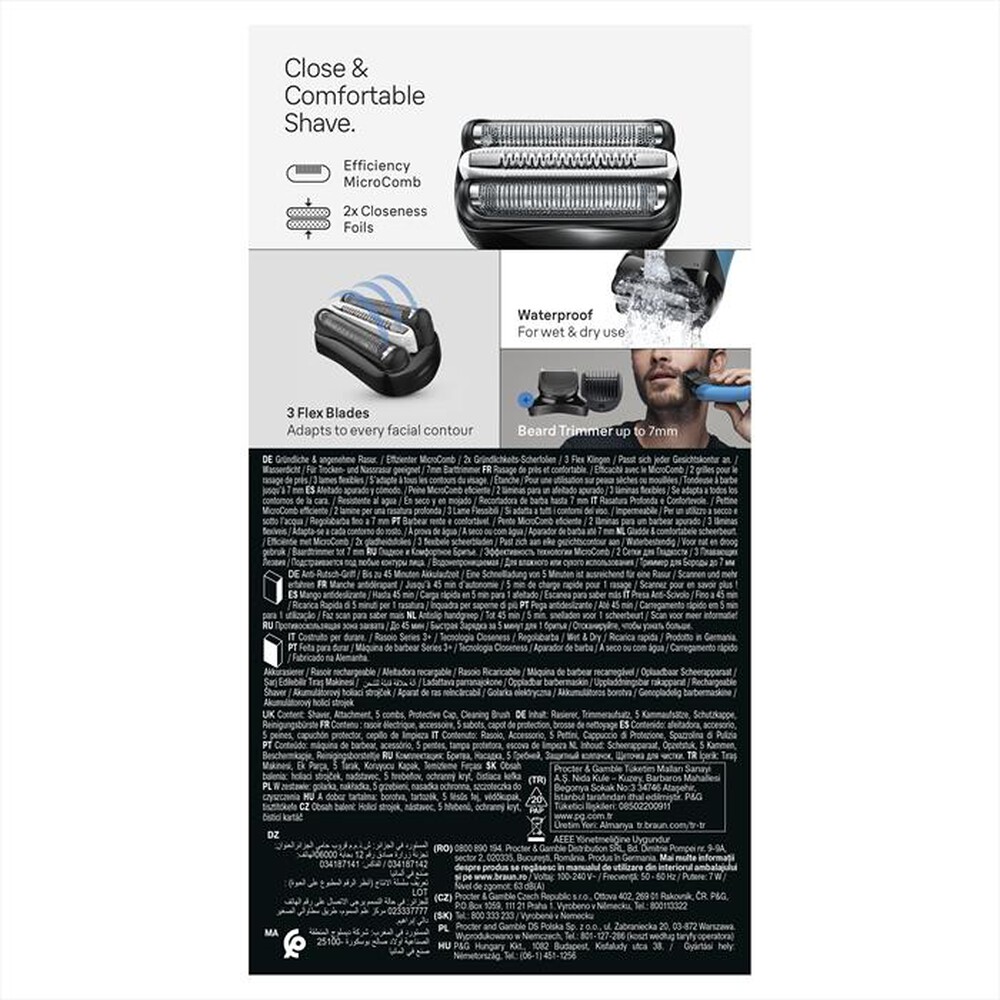 Immagine del prodotto BRAUN - Rasoio SHAVER 3010BT-BLU