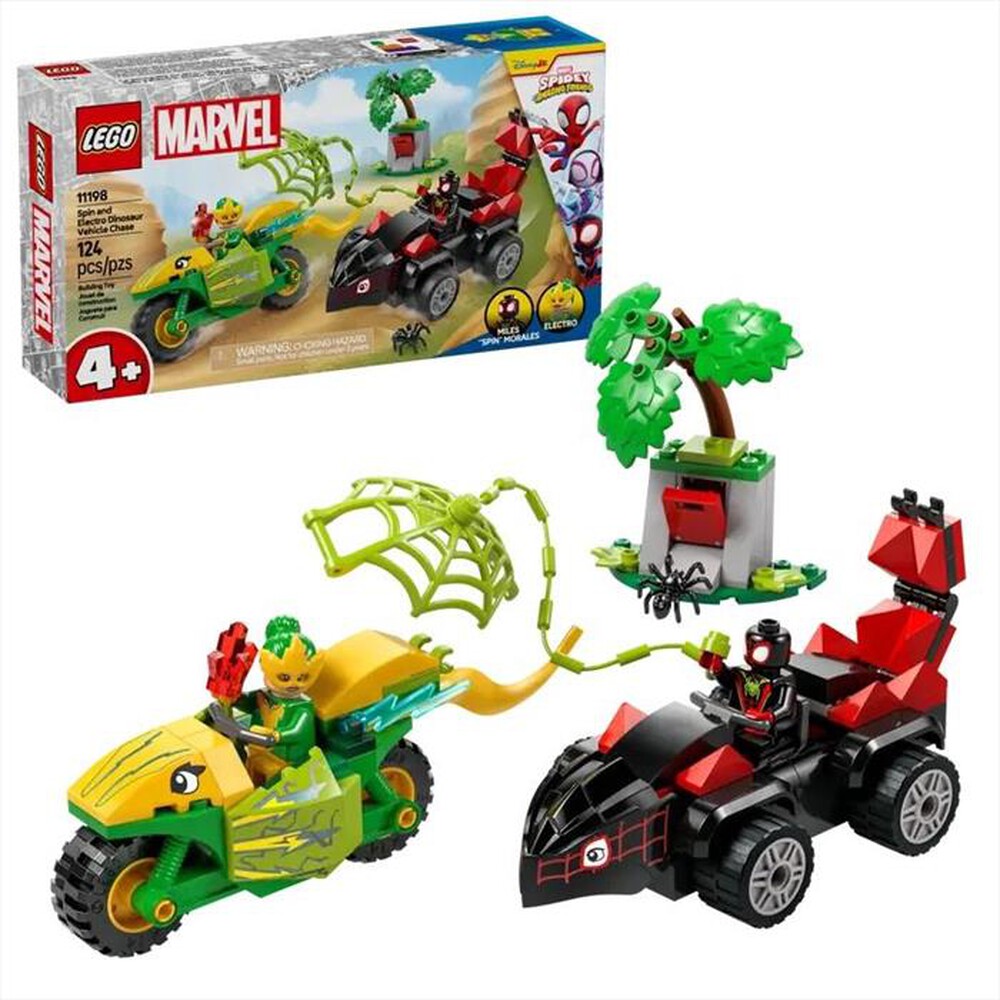 "LEGO - MARVEL Inseguimento sui dino-veicoli di Spin 11198-Multicolore"