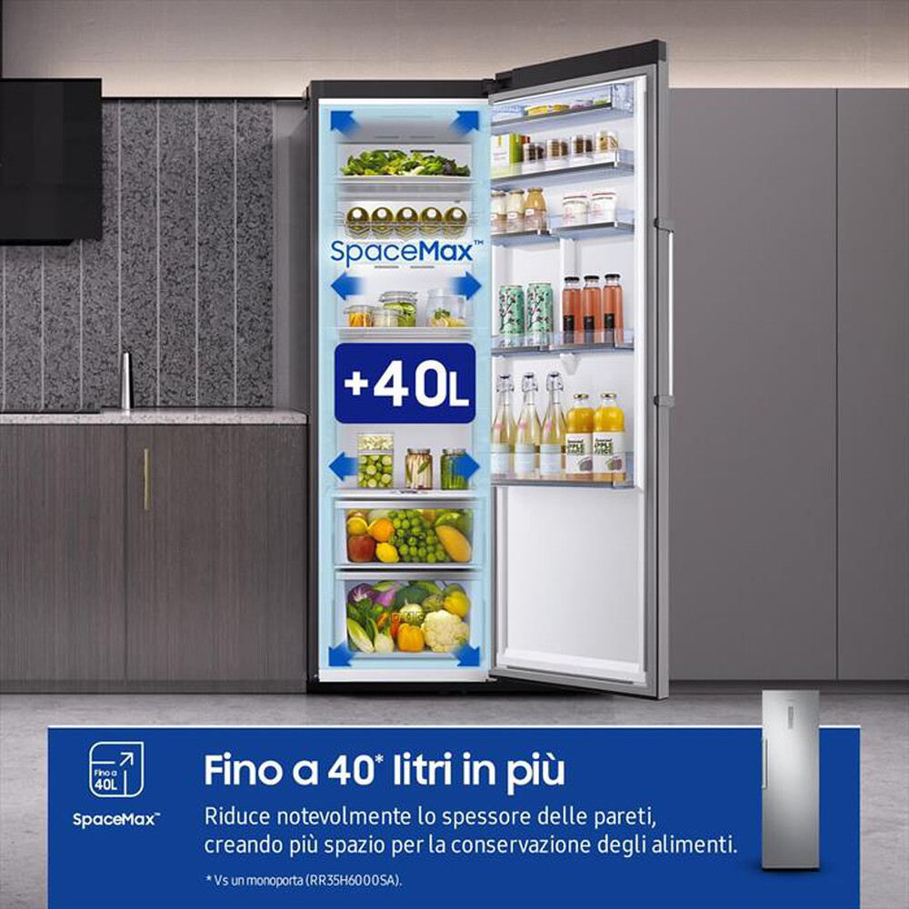 "SAMSUNG - Frigorifero 1 porta RR39C7BJ5S9/EF Classe E 387 lt-METAL INOX"