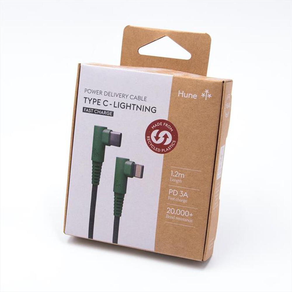 "HUNE - Cavo da USB-C a Lightning HIEDRA-CL-Verde Foresta"