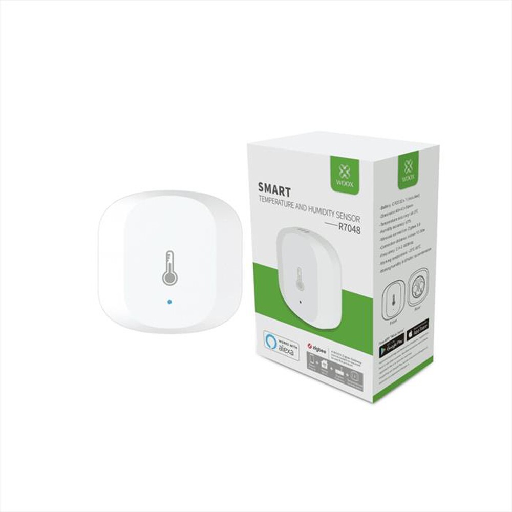 "WOOX - SMART HUMIDITY & TEMPERATURE SENSOR-BIANCO"