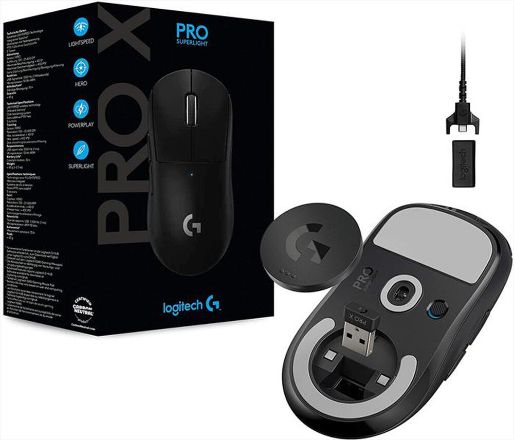"LOGITECH - G PRO X SUPERLIGHT-Nero"