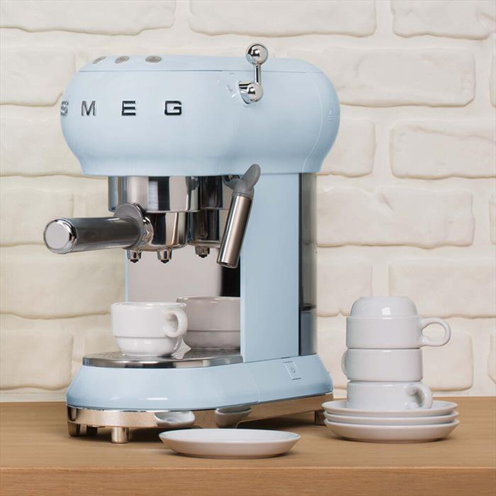 "SMEG - Macchina da Caffè Manuale 50's Style – ECF01PBEU-azzurro"