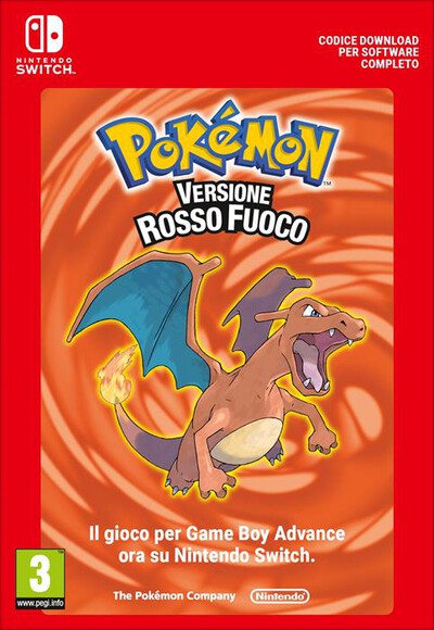 NINTENDO - POK&Eacute;MON VERSIONE ROSSO FUOCO - CODICE DOWNLOAD