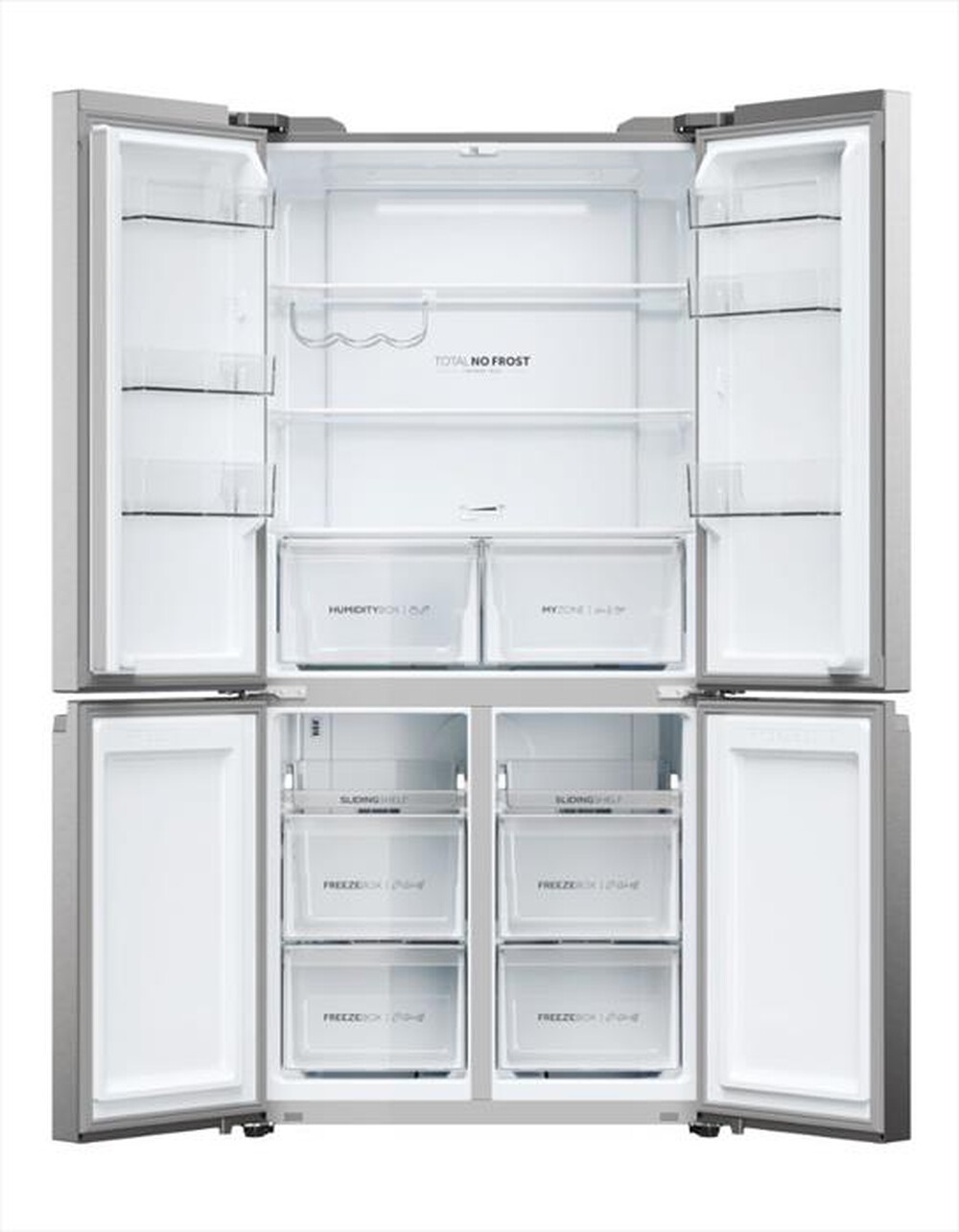 "HAIER - Frigorifero side by side HCR5919ENMP ClasseE 582lt-Platino, Acciaio inossidabile"