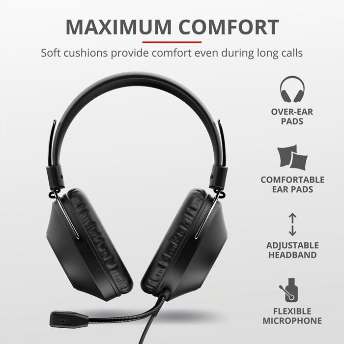 TRUST - OZO USB HEADSET - Black | Euronics