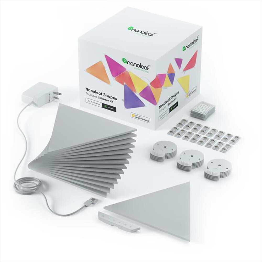 "NANOLEAF - SHAPES SMARTER KIT - 15 TRIANGOLI LUMINOSI-WHITE"