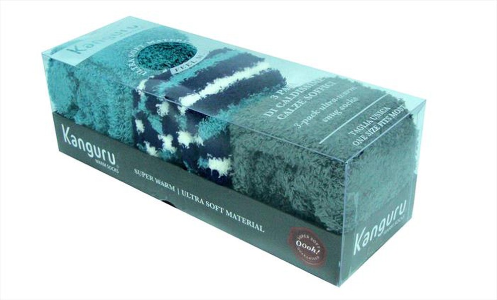 "KANGURU - Warm Socks Set of 3-Blue"