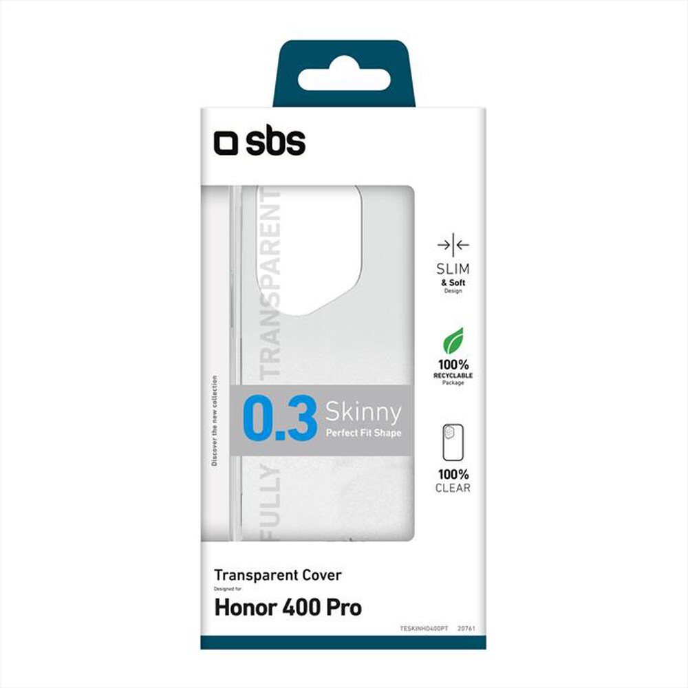 Immagine del prodotto SBS - Cover Skinny per Honor 400 Pro-Trasparente