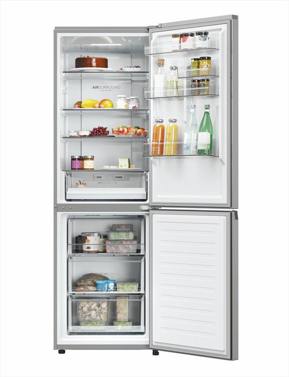 "HAIER - Frigorifero combinato HDPW3618DNPK Classe D 352 lt-Platino"