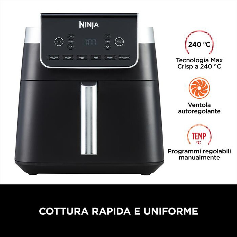 "NINJA - Friggitrice ad aria MAX DA 6,2 L AF180EU-Nero"