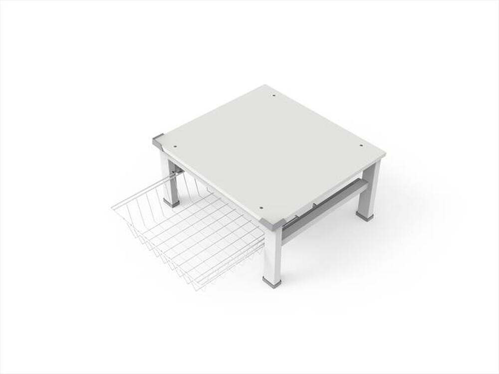 Immagine del prodotto MELICONI - BASE SPACE Base rialzata lavatrici/asciugatrici-Acciaio e legno, bianco