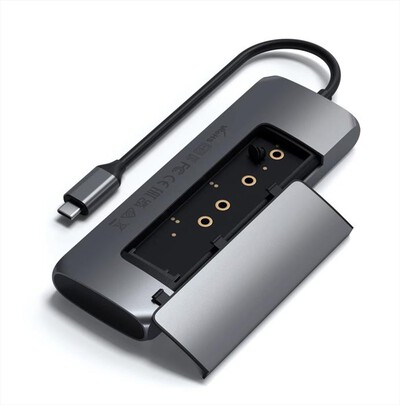 SATECHI - HUB USB-C HYBRID MULTIPORT ADAPTER CON SSD-grigio