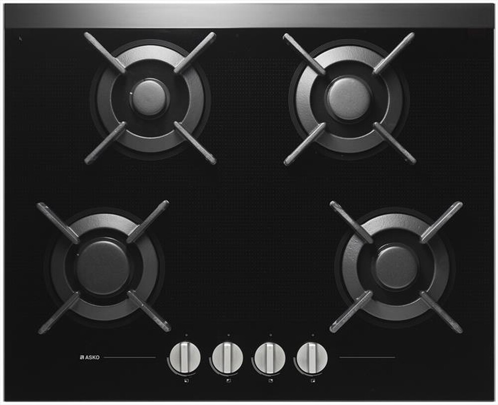 "ASKO - Piano cottura a gas HG 1615 AB 4 fuochi 64,4cm-Vetro nero"