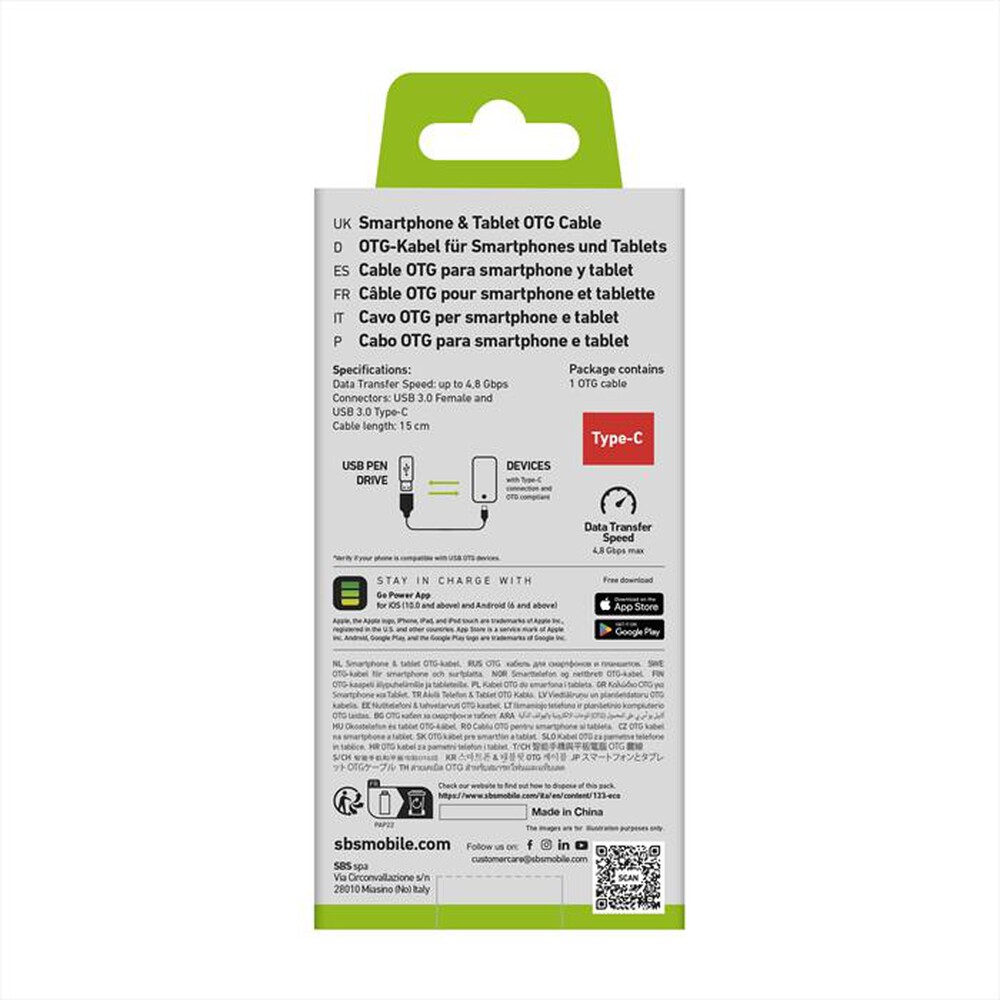 Immagine del prodotto SBS - TECABLEOTGTCK-Nero