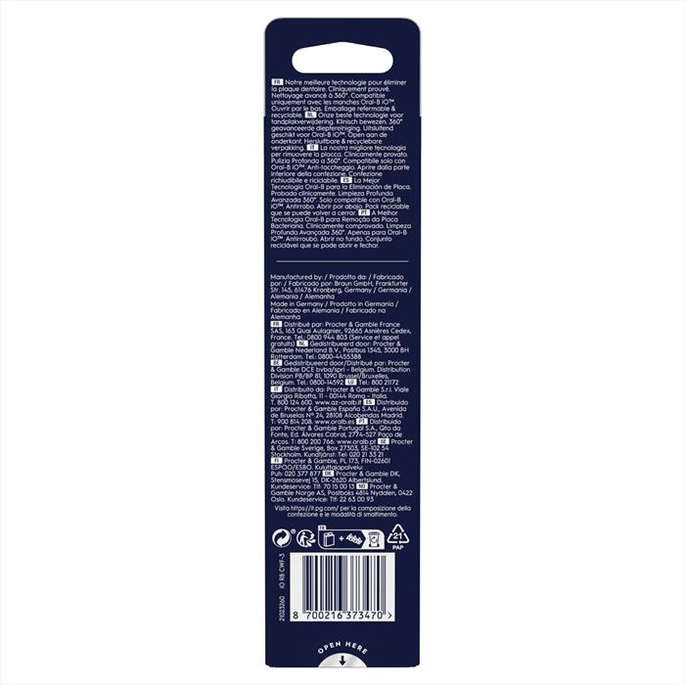"ORAL-B - OB PW REFILL ULTIMATE CLEAN WHITE X3CT-BIANCO"