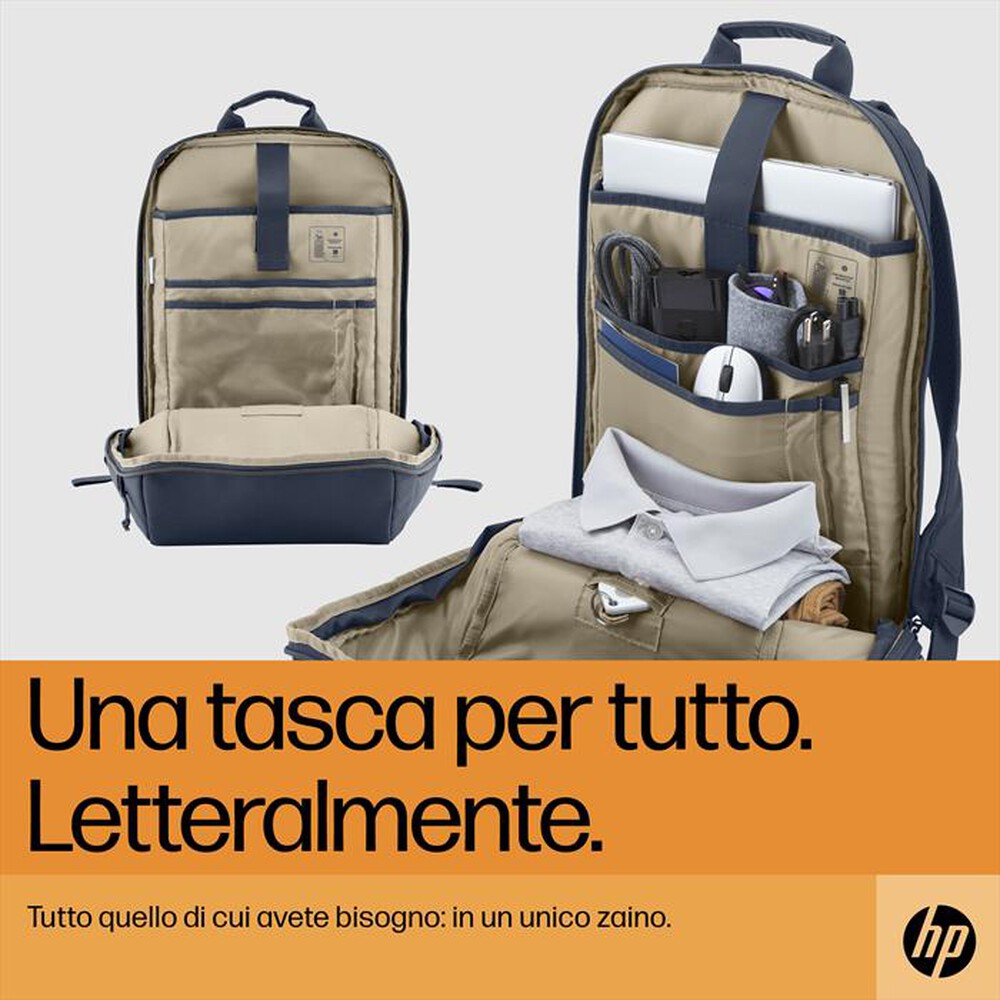 "HP - Zaino 18L TRAVEL 15.6 per laptop HP Travel 15.6-Blue Night"