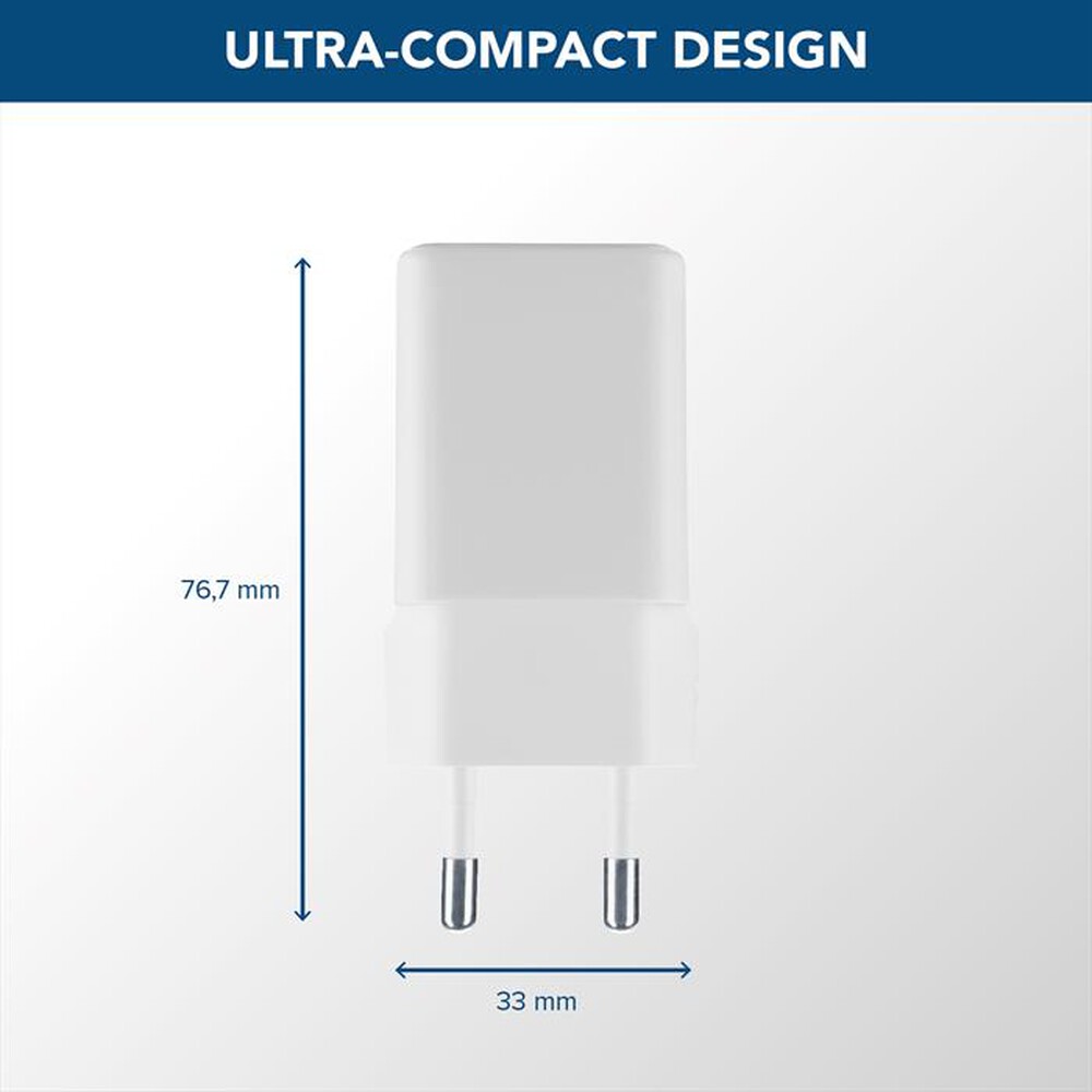 Immagine del prodotto CELLULARLINE - MULTIPOWER DUAL PORT 30W ACHUSB2GAN30WTABW-Bianco