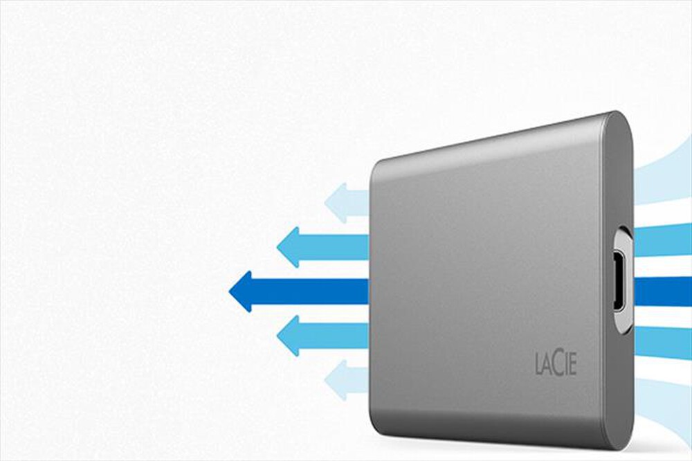 "LACIE - 500GB LACIE PORTABLE SSD USB-C-GRIGIO"