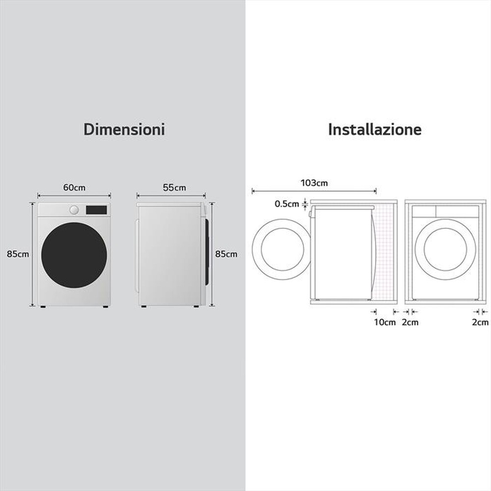 Immagine del prodotto LG - Lavasciuga W4NX1095NWB 6 MOTION 9/5KG Classe A-Essence White