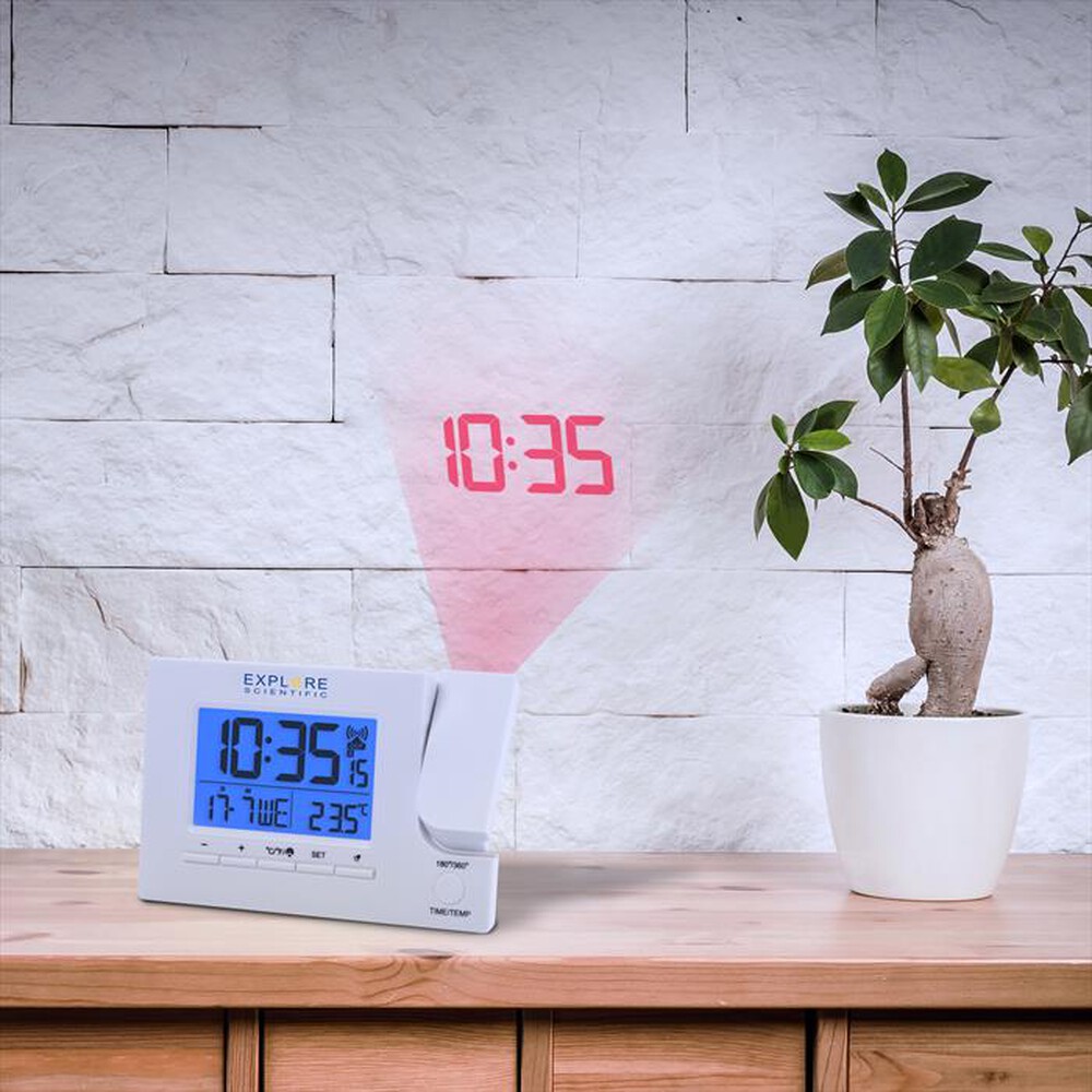 Immagine del prodotto EXPLORE SCIENTIFIC - RDP1003 OROLOGIO RADIOCONTROLLATO CON PROIEZIONE-White