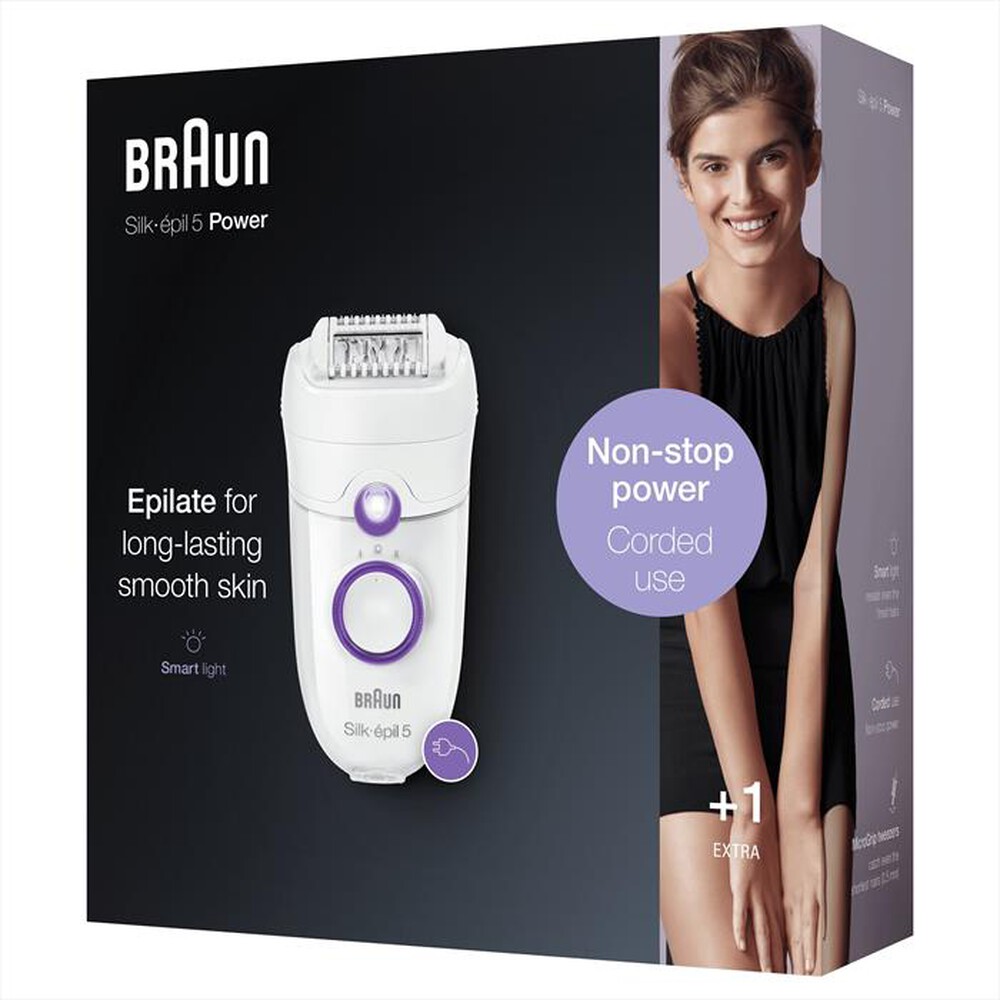 "BRAUN - Silk-épil 5-505-Bianco/Viola"