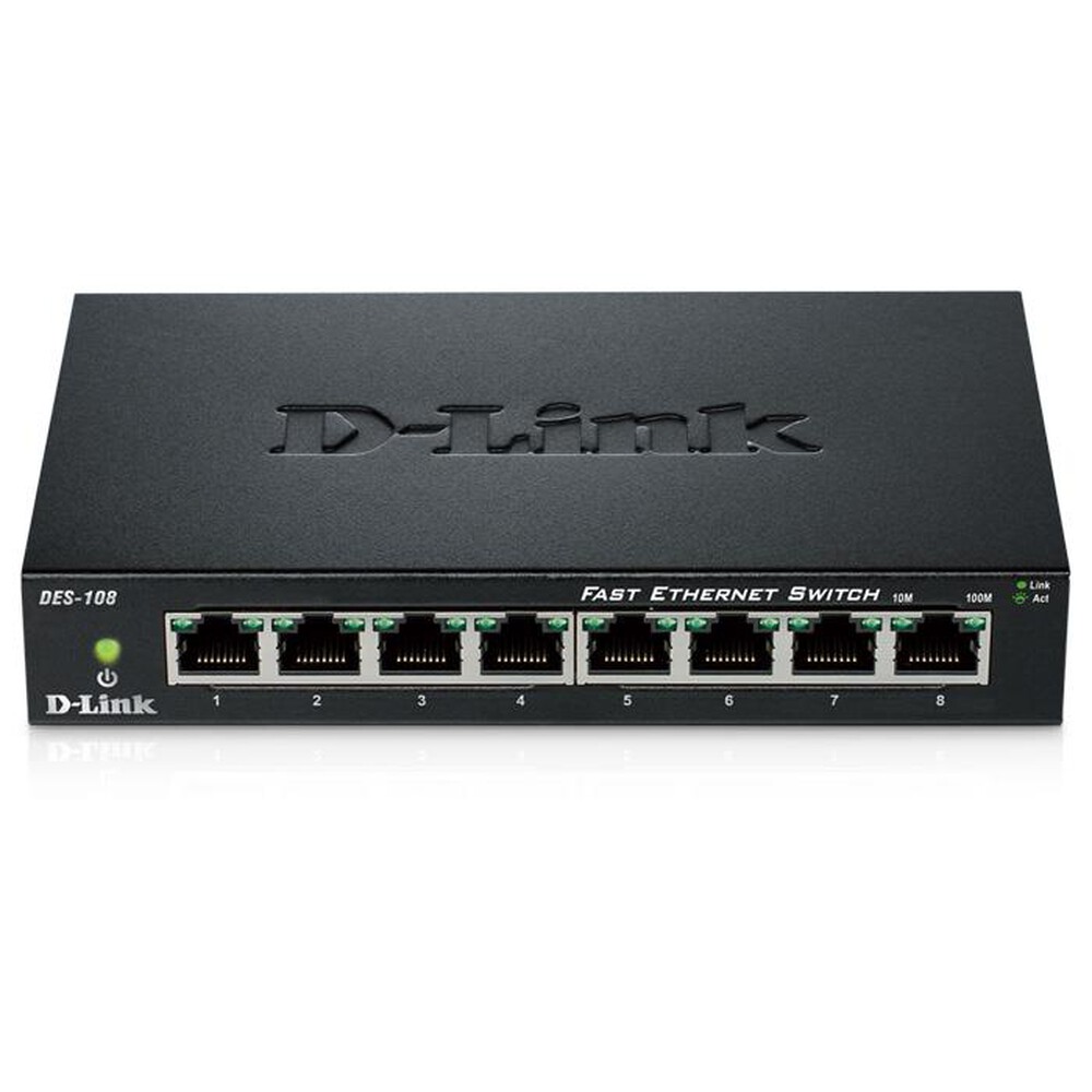 D-LINK - 8-Port Fast Ethernet Unmanaged Desktop Switch